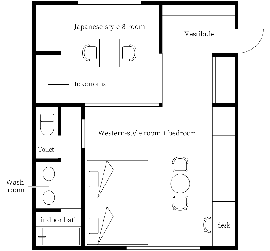 Special japanese western room Floor plan image