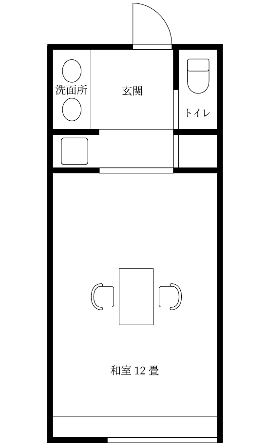 和室12畳 間取り画像